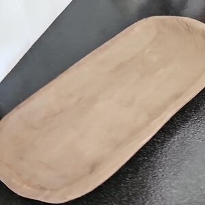 Large Oval Wooden Carved Tray